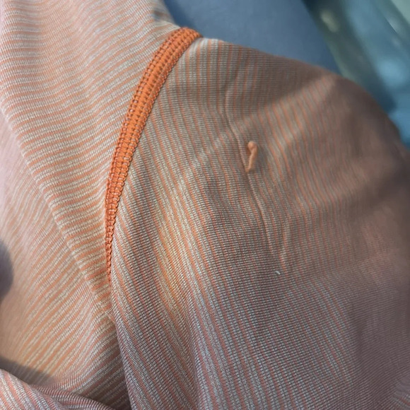 Lululemon men’s orange striped short sleeve t-shirt size large - Picture 9 of 10